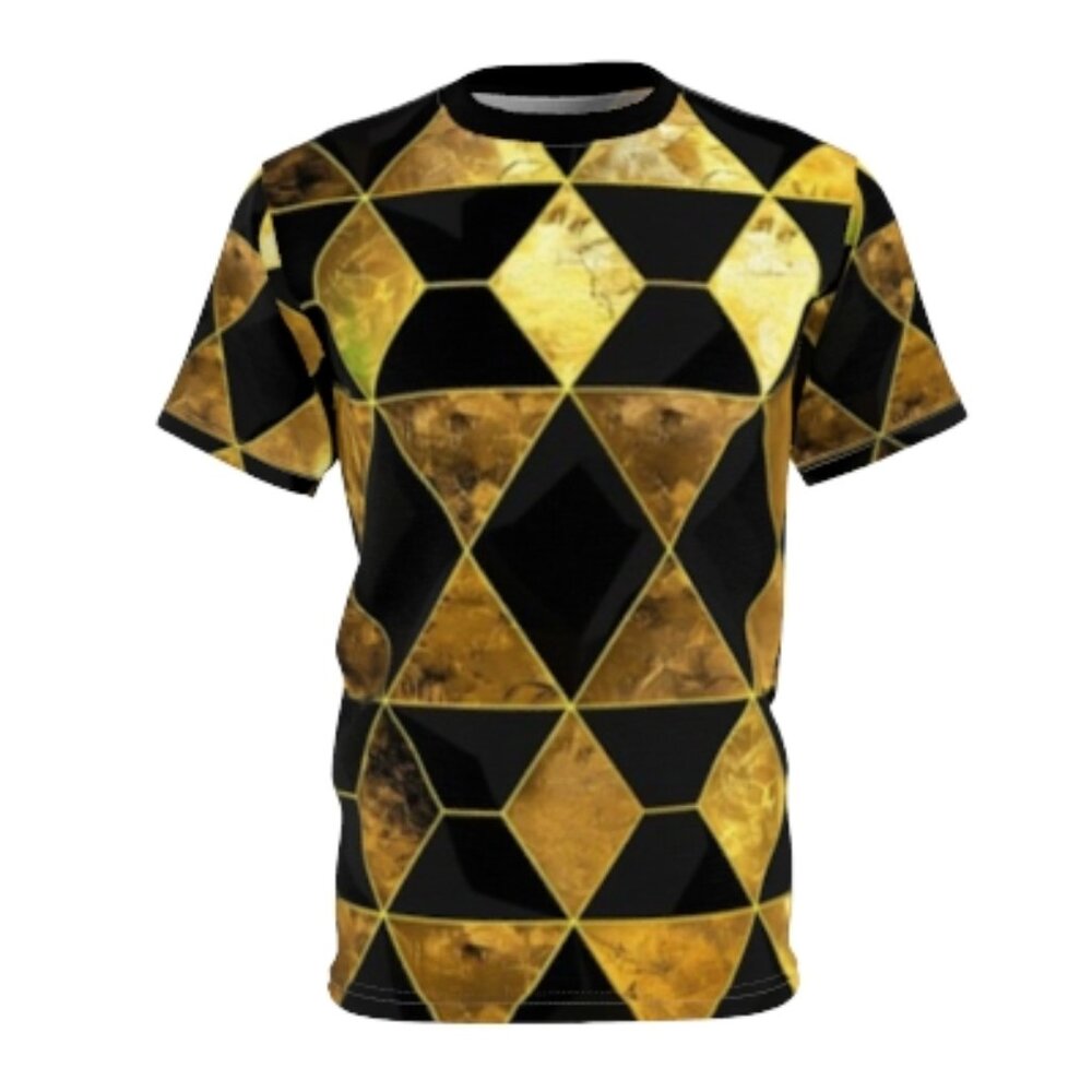 Gold Geometric Diamond Tee
